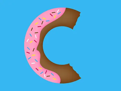 Letter C 36daysoftype c cute donut graphic design illustration letterc type typography