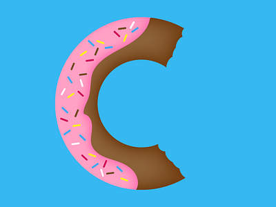 Letter C 36daysoftype c cute donut graphic design illustration letterc type typography