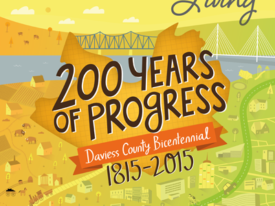 Owensboro Living - 200 years of progress america city editorial kentucky magazine map owensboro town vector