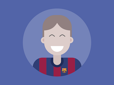 Barça Avatar avatar barca barcelona character fc barcelona fifa flat football illustration soccer