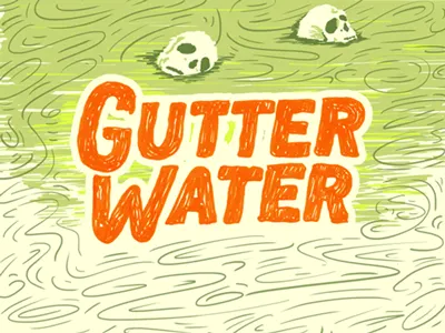 Gutter Water brush drawing graffiti graphic design lettering letters marker sketch tag type typography