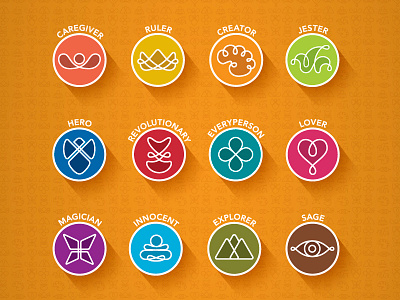 Archetypes Icons archetype color illustration infinity logo symbol typography