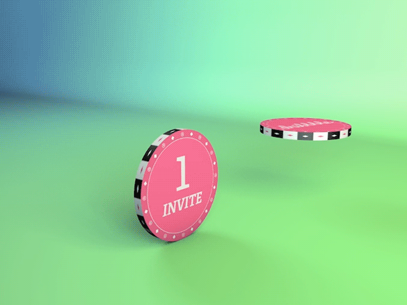 Dribbble Invite Contest - Will you win? c4d chip contest invite spinning