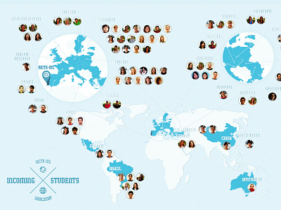 Incoming students worldmap erasmus international lisbon students worldmap yearbook