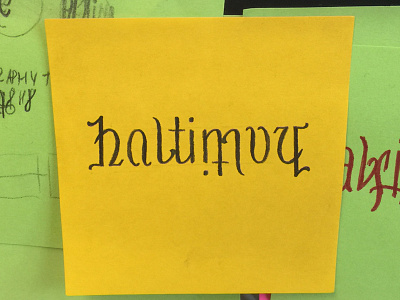 Some ambigram sketching ambigram baltimore hand lettering lettering maryland sketch type typography