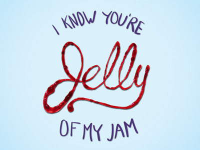 Jelly Type food hand made jam jelly lettering puns type typography