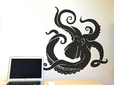 Amptipus Wall Decal ampersand decal desk octopus stickermule wall