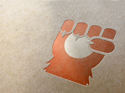 Stoked! branding cardboard letterpress logo