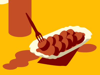 Currywurst berlin curry food germany illustration sausage snack travel vector wurst