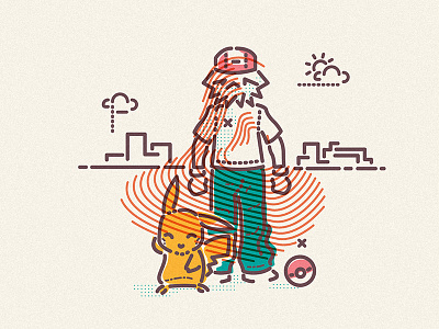 Gotta catch em all ash game gameboy icon illustration lines nintendo pikachu pokemon