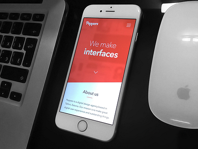 Peppers Mobile black iphone mac mobile peppers red responsive ui ux white