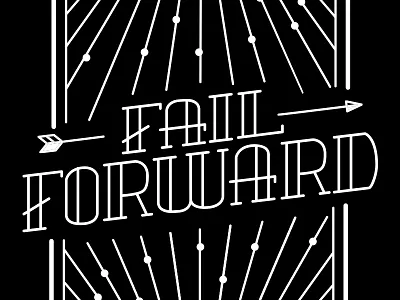 Fail Forward arrow fail forward lettering line