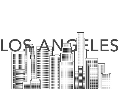 LA Illustration city illustration la los angeles pixel small vector