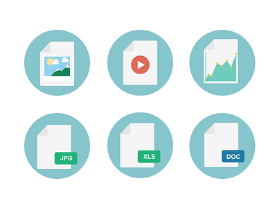 Free File Types Icons charts doc envelope file freebies icons microsoft xls zip