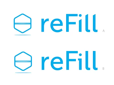 Refill A or B? illustration logo typography