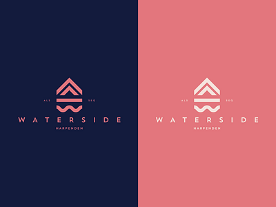 Waterside WIP branding development housing development identity logo