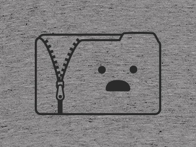 XYZ folder funny shocked simple unzip