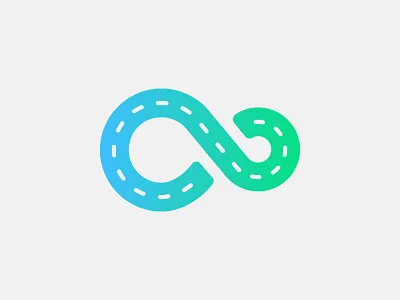 Vroum Logo car drive geometric gradient learn logo path