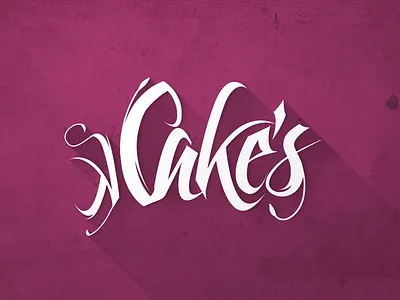 kCake's cake clean gaming grunge logo pink typo typography