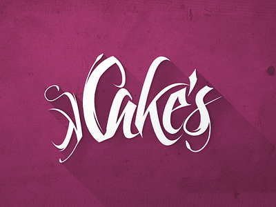 kCake's cake clean gaming grunge logo pink typo typography