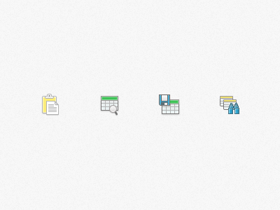 Application Icons application clean find icon paste save search sketch table