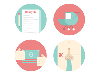 Married Life card funny icon illustrations married vector wedding
