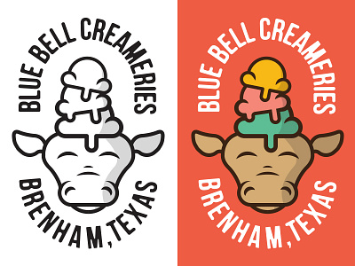 Blue Bell Badge badge logo nick slater thick lines