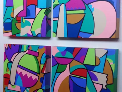 Mirrors acrylic mirrors painting series