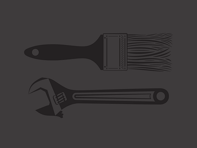 Paintbrush Wrench illustration paintbrush wrench