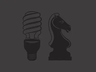 Bulb Knight bulb chess illustration knight lightbulb