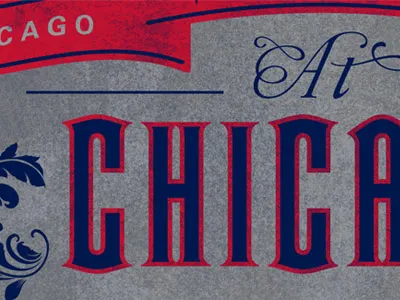 UIC | Screen Print Texture 1965 athletic chicago illinois numerals roman school screen script uic university vintage