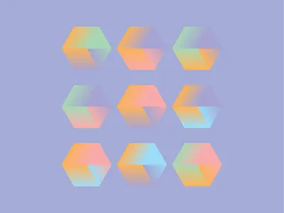 Somethin fun colors geometric gradient hexagon pastel