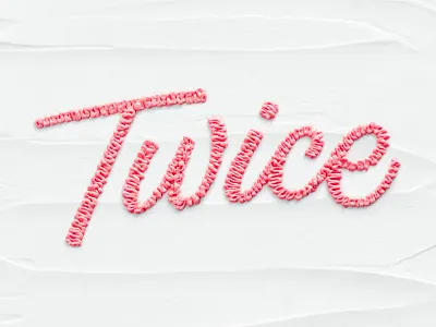 Twice Frosting cake drawn frosting hand identity lettering logo twice