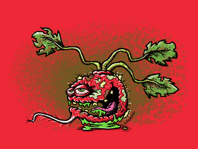 "Rancid Radish" Cartoon Character Sketch art cartoon character cartooning drawing food gross illustration lowbrow rotten sketch vegetable