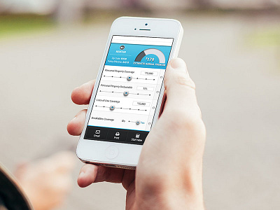 Mobile Earthquake Insurance Calculator app estimate ios iphone mobile slider ui user experience ux