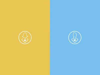 Icon female icon design love male