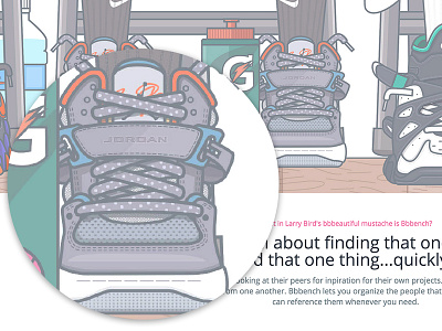 Bbbench Hero - Jordan Flight 45's basketball basketball shoes bench hero illustration jordan flight 45 jordans michael jordan shoe shoe illustration shoelaces shoes