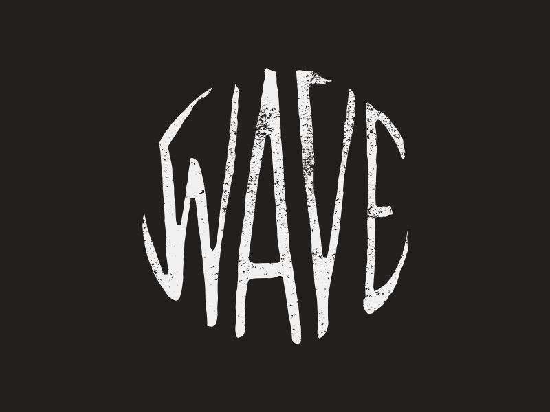 WAVE Type Noodling hand drawn pencil typography