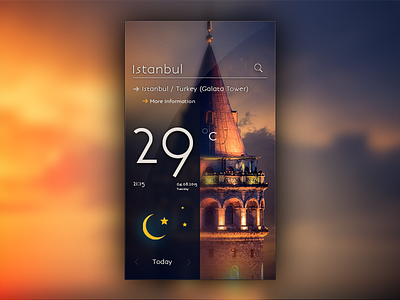 Weather App app galata galata tower mobile ui weather weather app