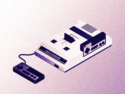 Nintendo - Family computer family computer illustration isometric nintendo