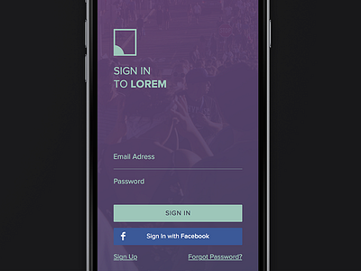 Log In app icon ios iphone log in login mobile picture sign up tap bar ui ux