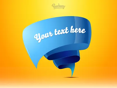 Blue ribbon adobe free ribbon vector