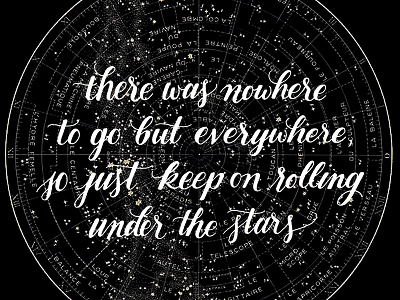 Jack Kerouac handdrawn lettering quote script type typography