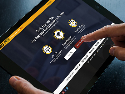 Power2Switch Homepage -Tablet above the fold cta electricity energy homepage homepage cta landing landing page simple homepage