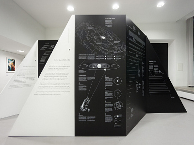 Cosmos of Light – 2 black cosmos design exhibition graphic infographic information light space universe white