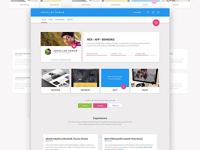 Designing Personal Site clean creative design material portfolio web