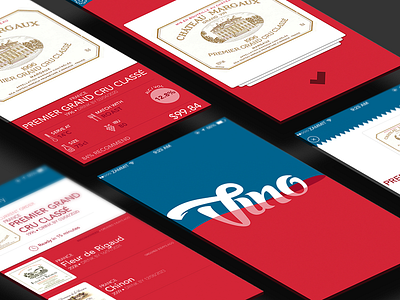 Vino App Preview app blue icon interface ios iphone photoshop red ui ux vino wine