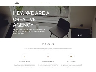 Grand - Creative Responsive Multipurpose Theme architecture blog business clean elegant grand modern photography portfolio shop simple white