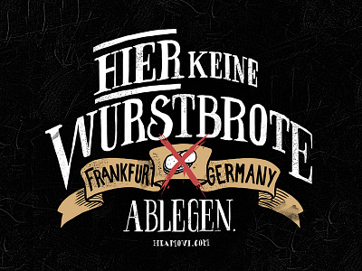 Illustrated Type 3 – Wurstbrote bread frankfurt germany hand drawn handlettering handtype lettering sausage type typography