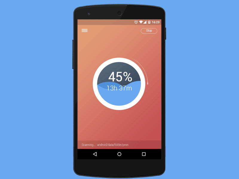 Android Antivirus android animation antivirus gif material mobile nexus scan ui uiux ux wave